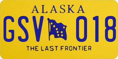 AK license plate GSV018