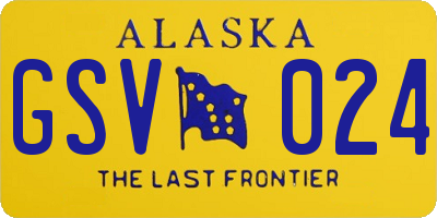 AK license plate GSV024