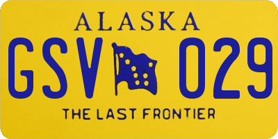 AK license plate GSV029