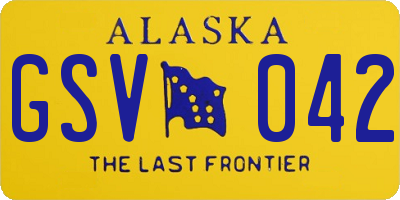 AK license plate GSV042