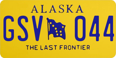 AK license plate GSV044