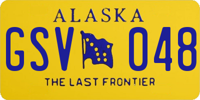 AK license plate GSV048