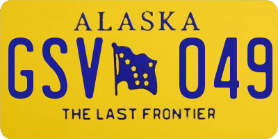 AK license plate GSV049