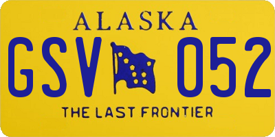 AK license plate GSV052