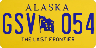 AK license plate GSV054