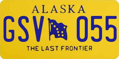 AK license plate GSV055