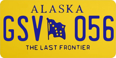 AK license plate GSV056