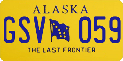 AK license plate GSV059