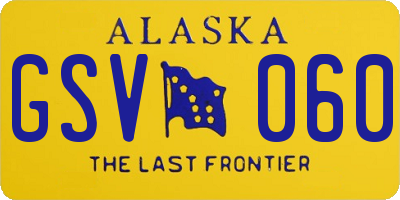 AK license plate GSV060