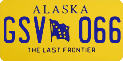 AK license plate GSV066