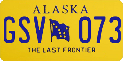 AK license plate GSV073