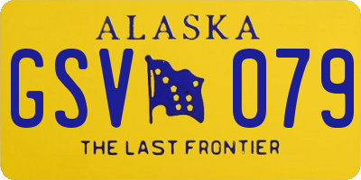 AK license plate GSV079