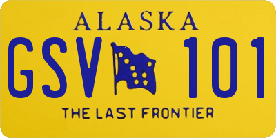 AK license plate GSV101