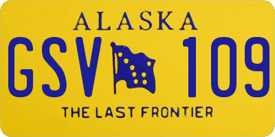 AK license plate GSV109