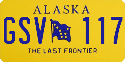 AK license plate GSV117