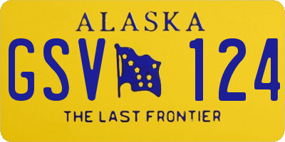 AK license plate GSV124
