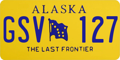 AK license plate GSV127