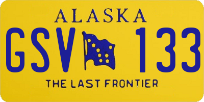 AK license plate GSV133