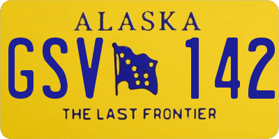 AK license plate GSV142