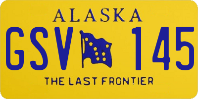 AK license plate GSV145