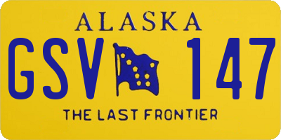 AK license plate GSV147