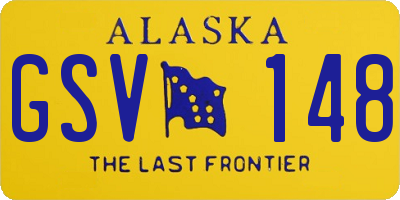 AK license plate GSV148