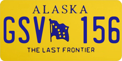 AK license plate GSV156