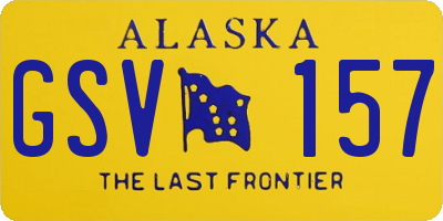 AK license plate GSV157