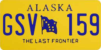 AK license plate GSV159