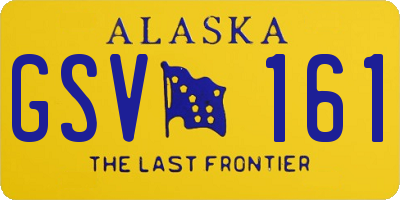 AK license plate GSV161