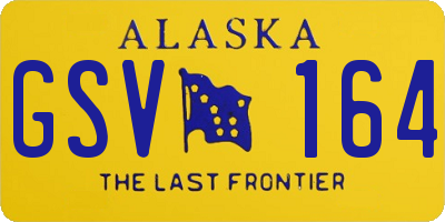 AK license plate GSV164