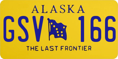 AK license plate GSV166