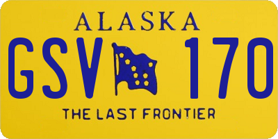 AK license plate GSV170