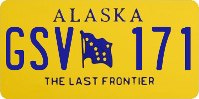 AK license plate GSV171