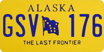 AK license plate GSV176