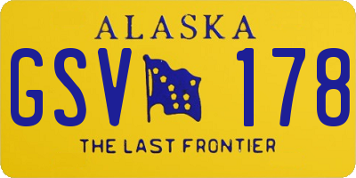 AK license plate GSV178