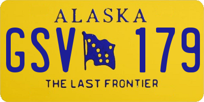 AK license plate GSV179