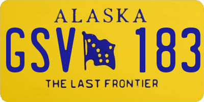 AK license plate GSV183