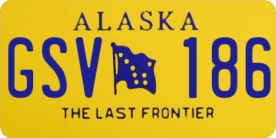 AK license plate GSV186