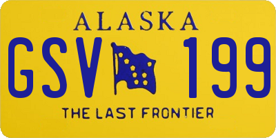 AK license plate GSV199