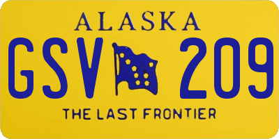 AK license plate GSV209