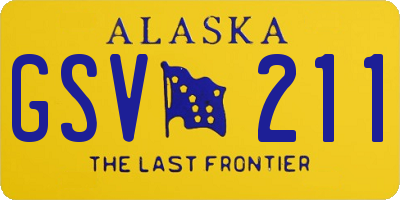 AK license plate GSV211