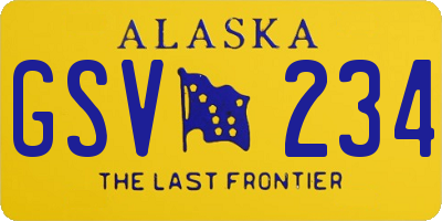 AK license plate GSV234