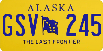 AK license plate GSV245