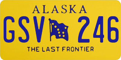 AK license plate GSV246
