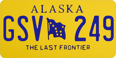 AK license plate GSV249