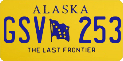 AK license plate GSV253