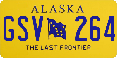AK license plate GSV264