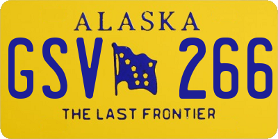 AK license plate GSV266