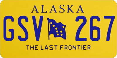 AK license plate GSV267